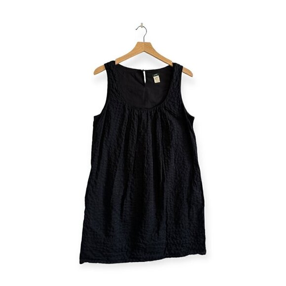 J.Crew Dresses & Skirts - J. Crew Black Cotton sleeveles mini dress, Size L